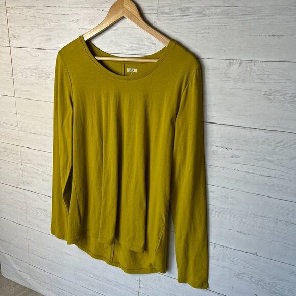 Duluth Trading Co Shirt Womens Size Large Chartreuse Long Sleeve Tee Gorpcore - Picture 4 of 16